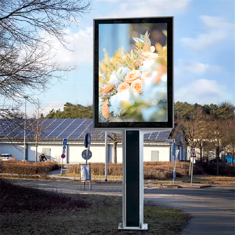 External Signage Control Panel Light Pole Outdoor Digital Signage - Glass-Display